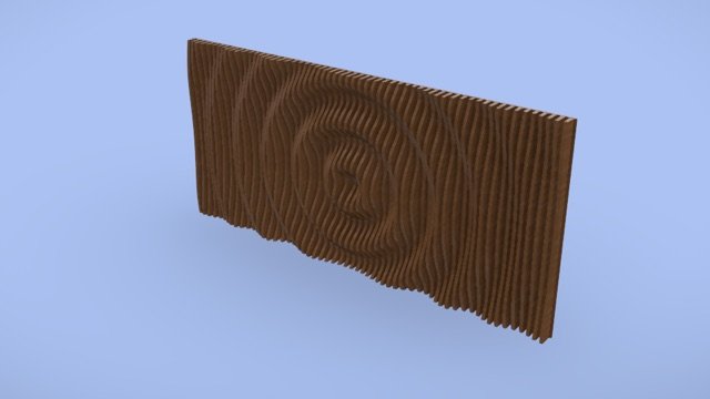 Wall in realistic wood render